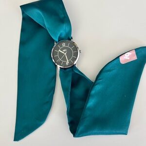 NWOT Bill’s  Teal Watch with Satin Strap Unisex “Trend” model